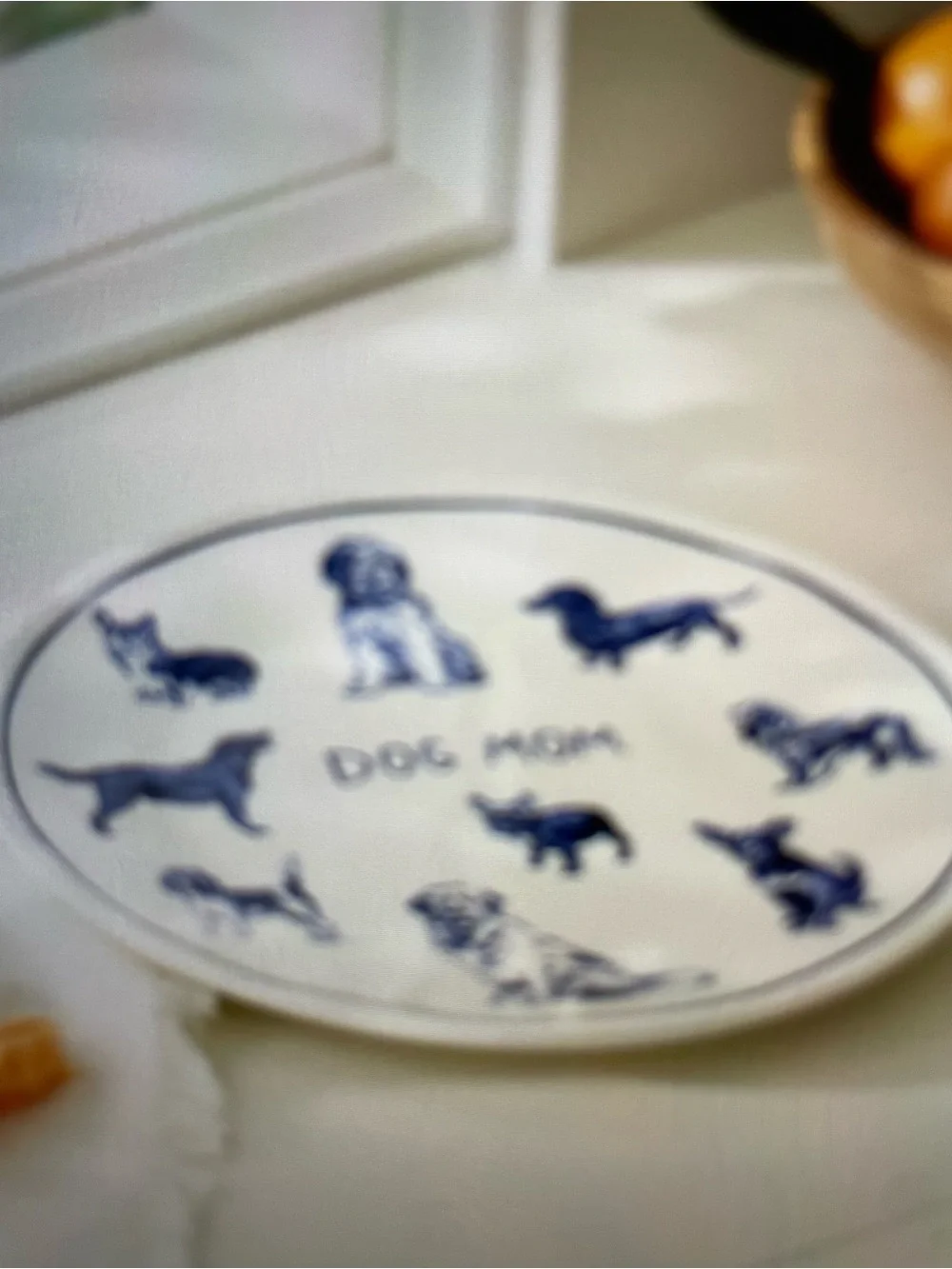 ❤️ ANTHROPOLOGIE MOLLY HATCH DOG DESSERT PLATE NEW